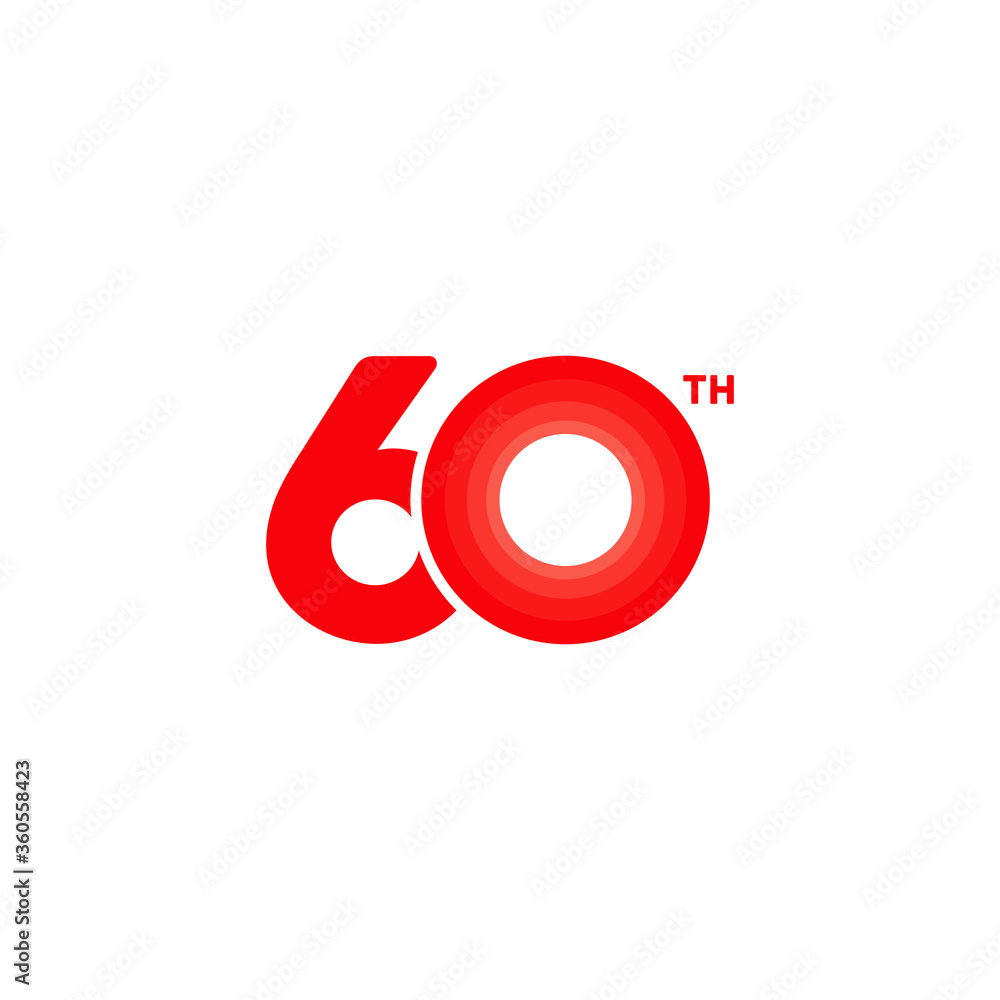 60 years anniversary pictogram vector icon, 60th year birthday logo label 60 years anniversary pictogram vector icon, 60th year birthday logo label