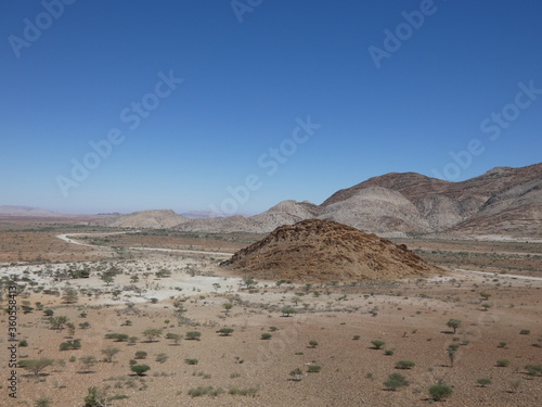 Mountain landscape of Spreetshoogte Pass between the Namib Desert with the Khomas Highland  Namibia