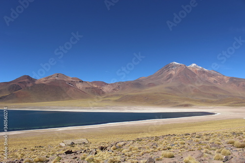 Laguna Miscanti and Miñiques, Atacama Desert, Chile. Miscanti and Miñiques Vulcan