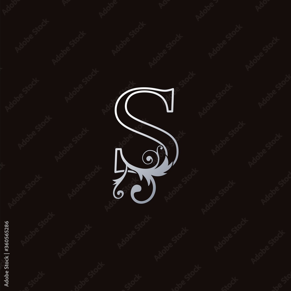 Monogram Outline Luxury Initial Letter S Logo Icon, simple luxuries business vector design Monogram Outline Luxury Initial Letter S Logo Icon, simple luxuries business vector design