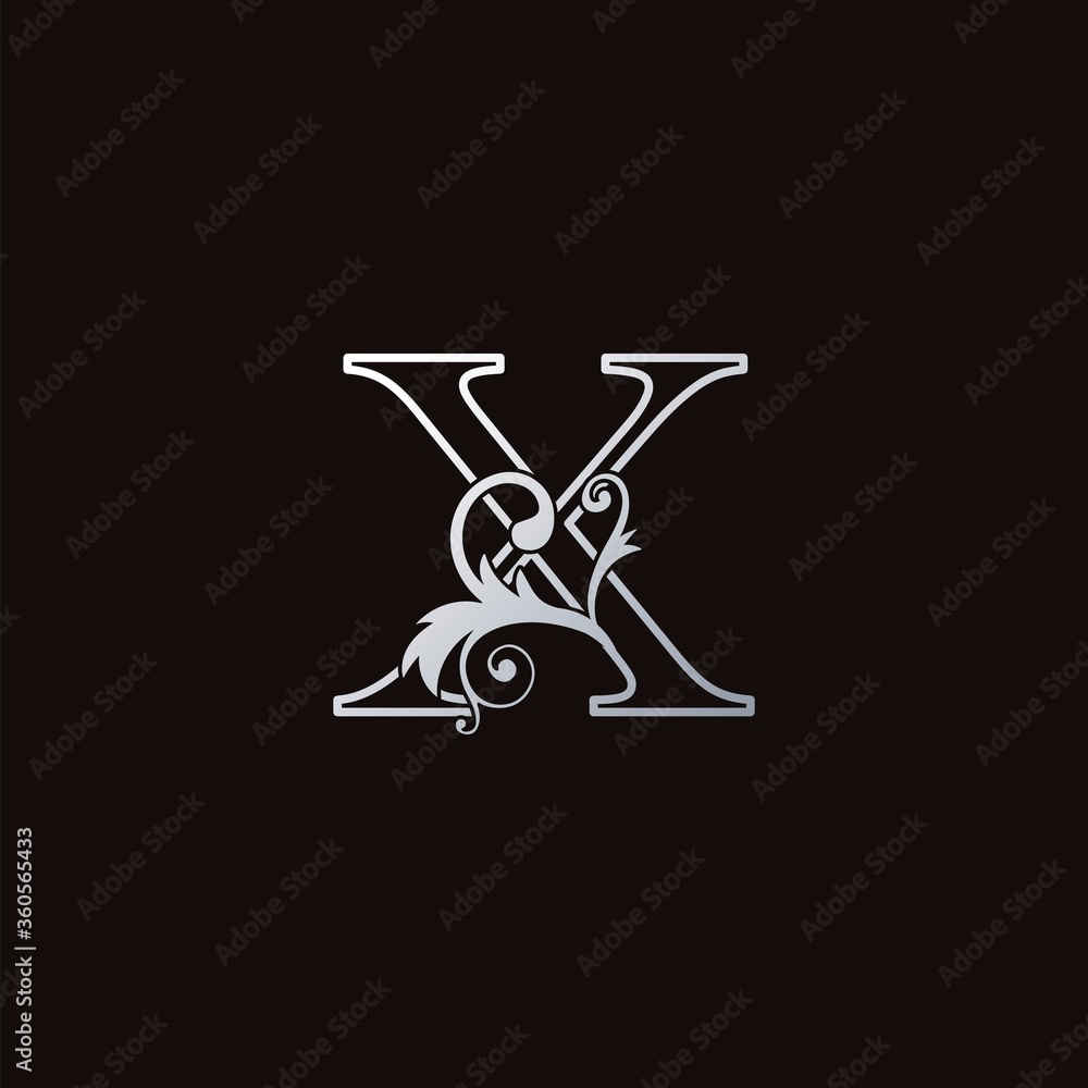 Monogram Outline Luxury Initial Letter X Logo Icon, simple luxuries business vector design Monogram Outline Luxury Initial Letter X Logo Icon, simple luxuries business vector design