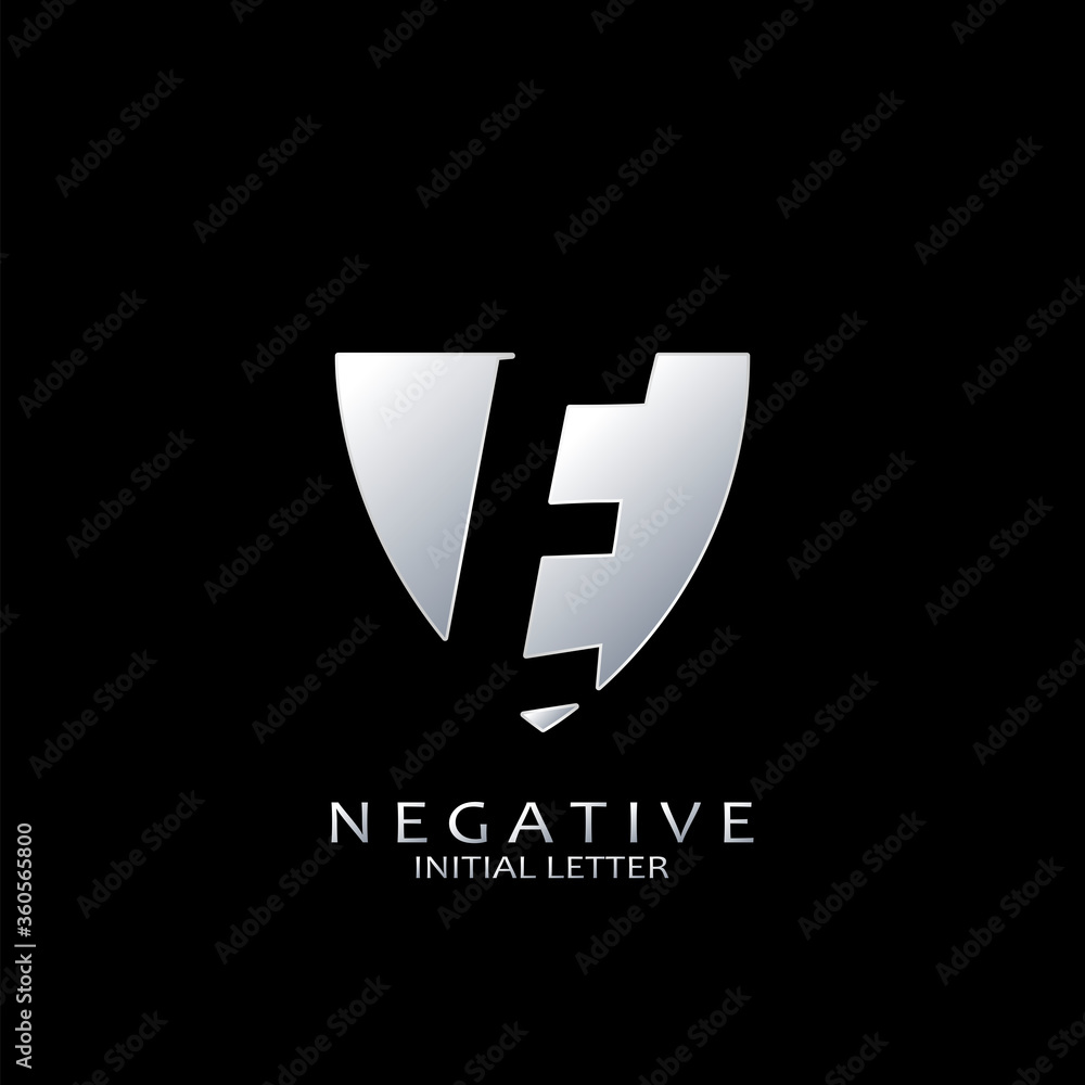 Monogram Negative Space Initial Letter E logo for technology business identity Monogram Negative Space Initial Letter E logo for technology business identity