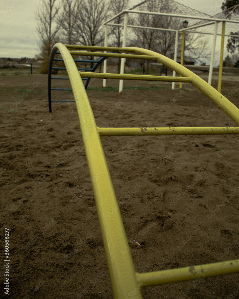 
part of a children's slide of various colors