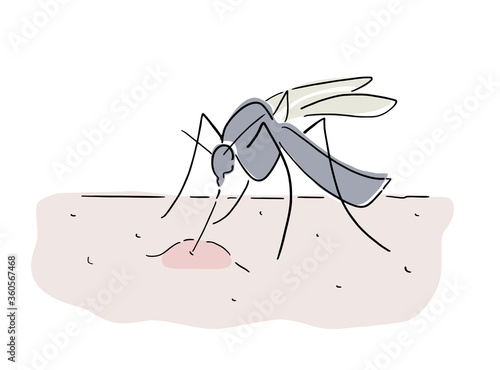 Creative design of mosquito biting draw