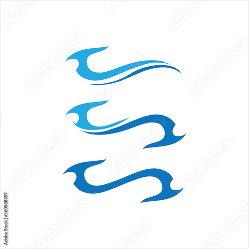 Water wave icon vector