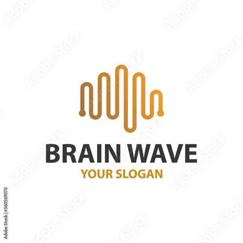 Simple brain logo design. Creative and minimalist logo.