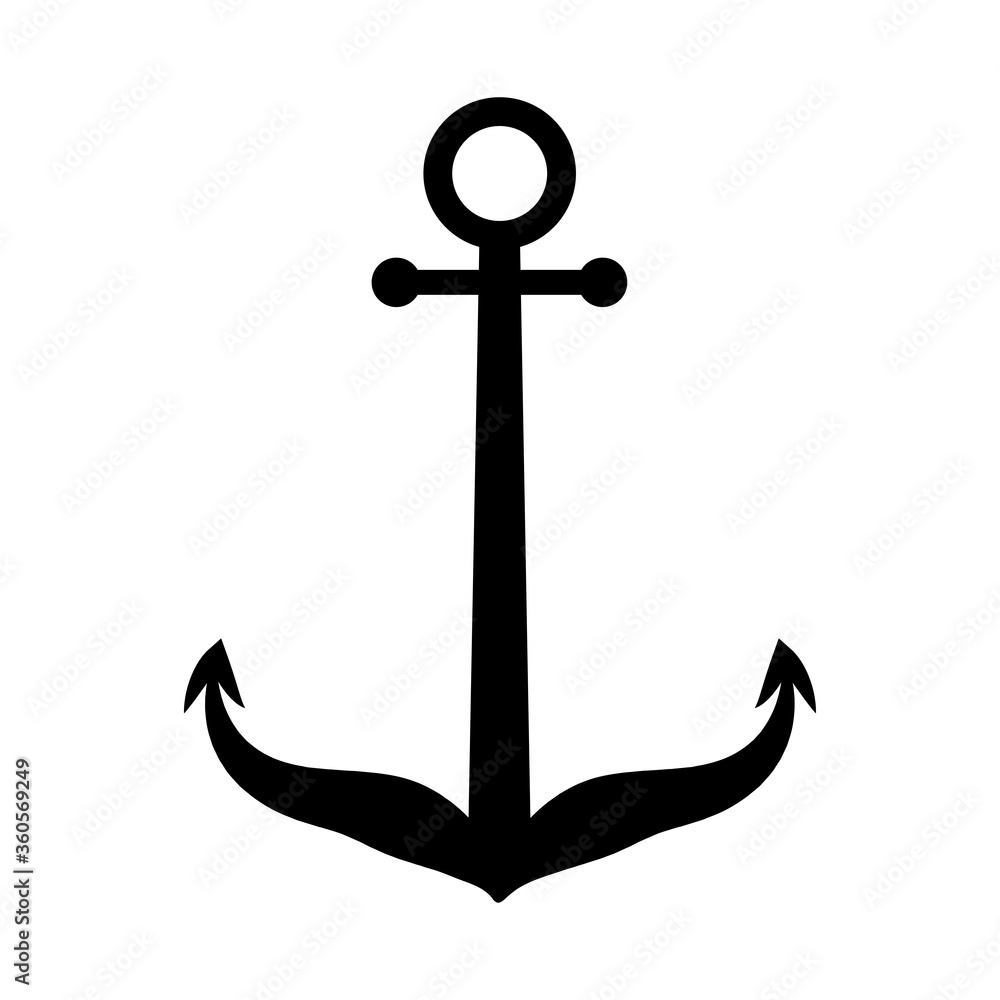 summer travel and vacation anchor maritime nautical in silhouette style isolated icon summer travel and vacation anchor maritime nautical in silhouette style isolated icon