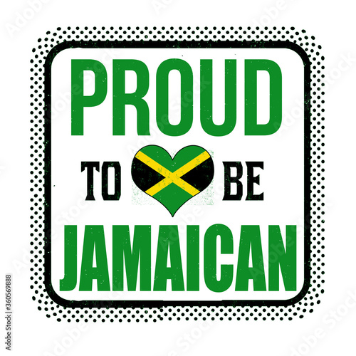Proud to be jamaican sign or stamp