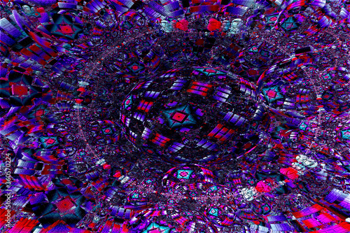 3D render. The embossed background texture, 3d illustration, volumetric drawing. Textures for the design. Three-dimensional texture. 3D Fractal shape.