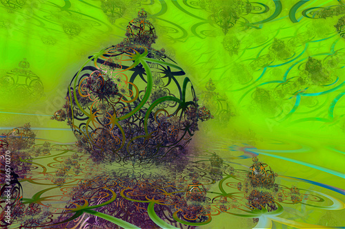 3D render. The embossed background texture, 3d illustration, volumetric drawing. Textures for the design. Three-dimensional texture. 3D Fractal shape.