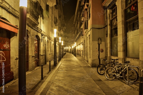 narrow street in bilbao