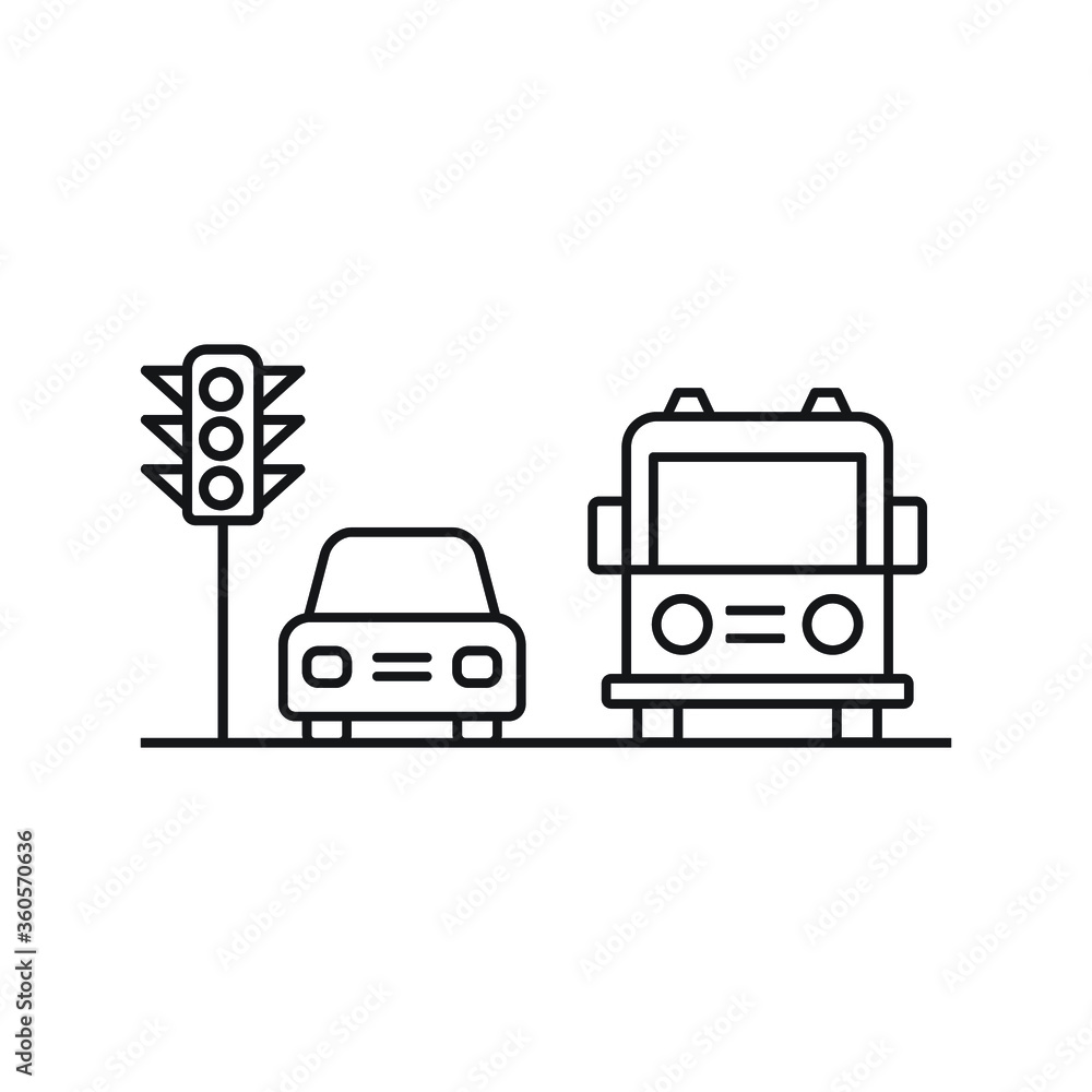 Traffic light car icon vector sign symbol isolated Traffic light car icon vector sign symbol isolated