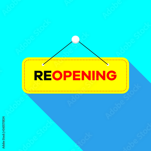reopening sign symbol vector eps
