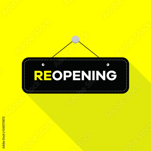 reopening sign symbol vector eps