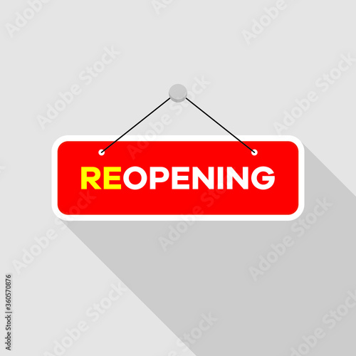 reopening sign symbol vector eps
