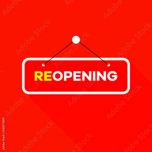 reopening sign symbol vector eps
