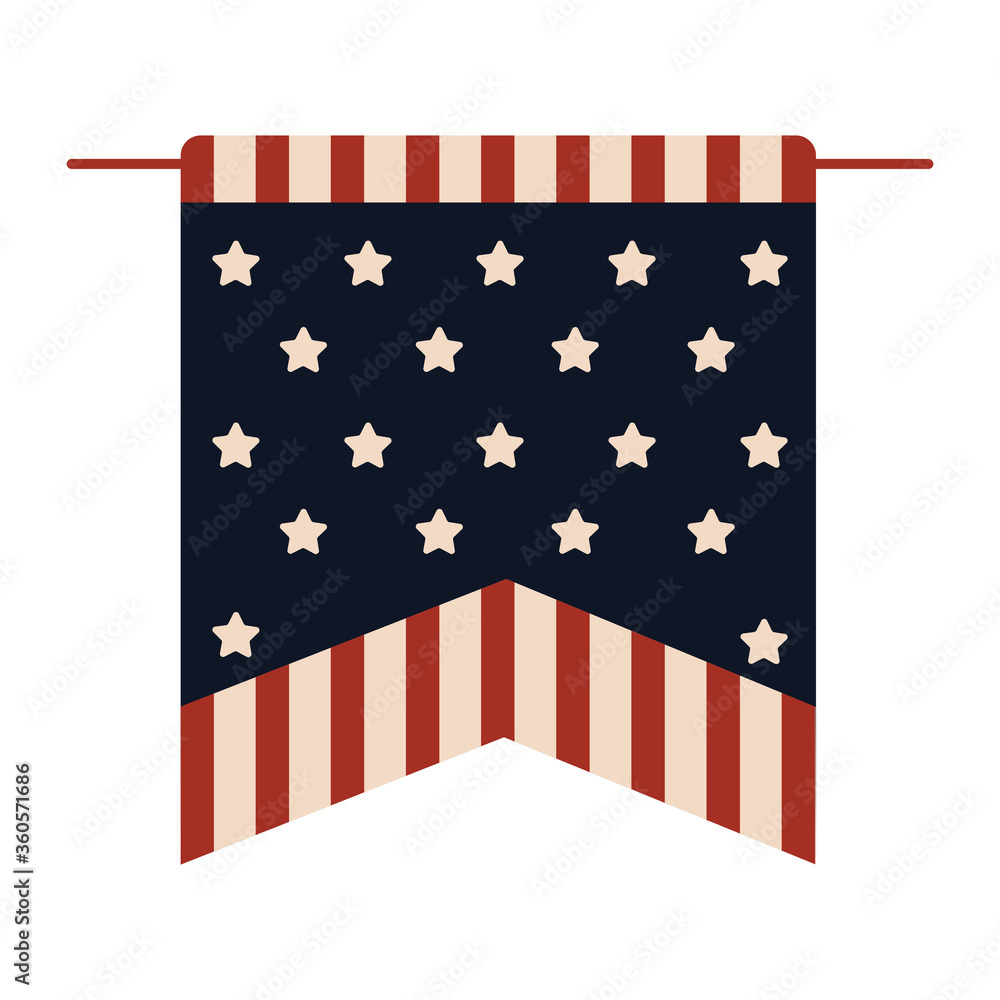 Fototapeta premium Flag pennant of United States