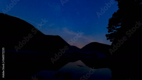 Brothers Water time lapse with Jupiter & Saturn & a faint wilky way rising above Kirkstone pass photo