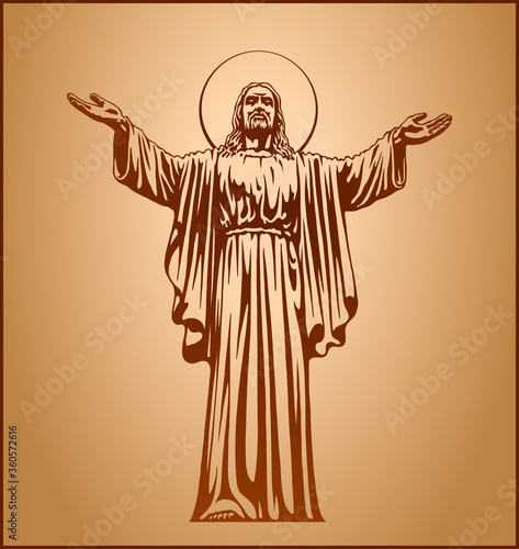 Jesus Christ, holy Spirit, blessing, Christianity, vector