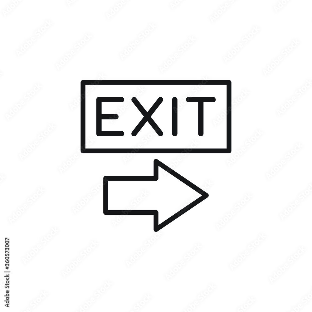 exit icon vector sign exit icon vector sign