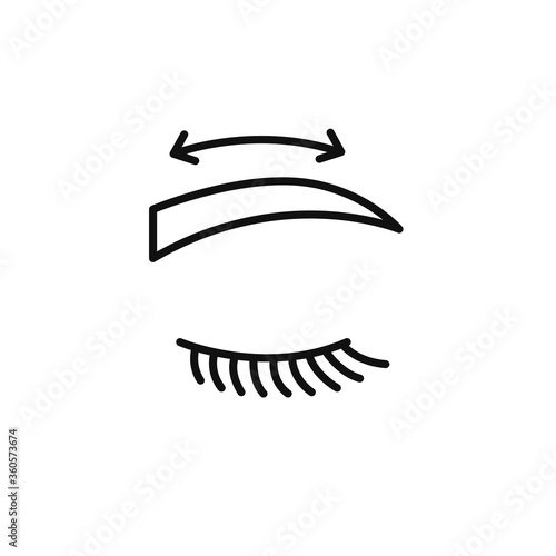 eyebrow contour correction line icon, vector simple illustration