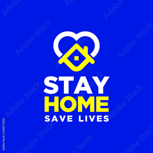 stay at home save lives sign symbol 