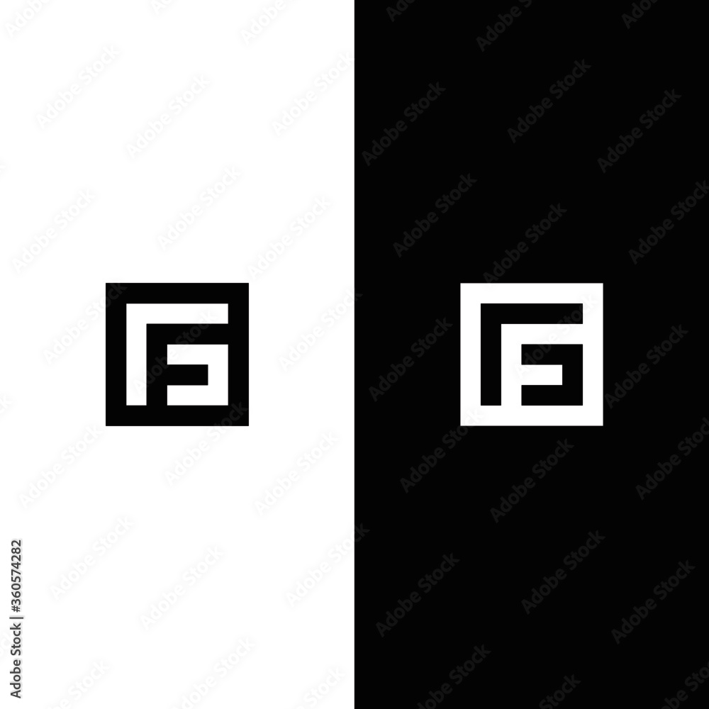 letter initial FG symbol vector logo letter initial FG symbol vector logo