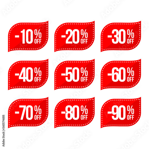 sale discount set a red color, sicker badge