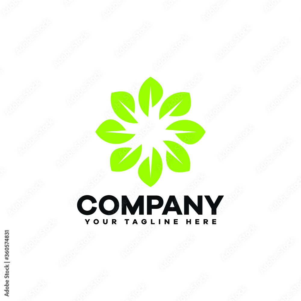 leaf nature green logo