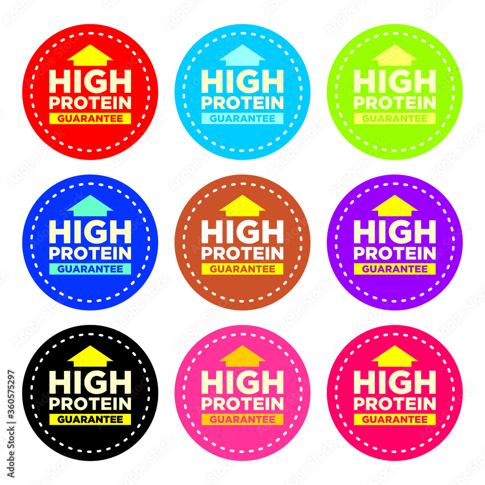 high protein guarantee sticker set