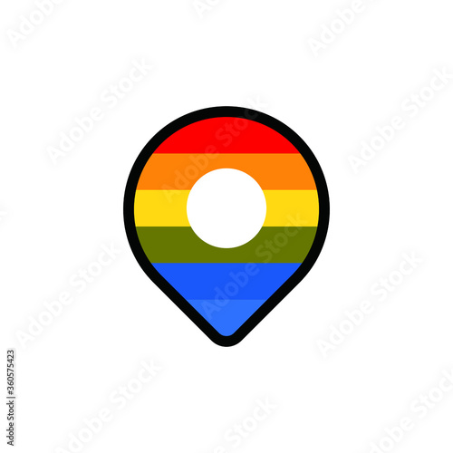 Free Download pin icon lgbt color symbol - GFXLoad