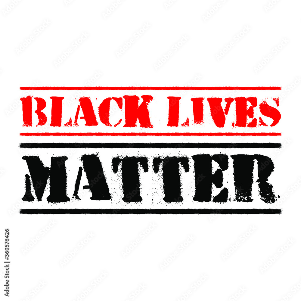 Fototapeta premium Black lives matter text vector poster