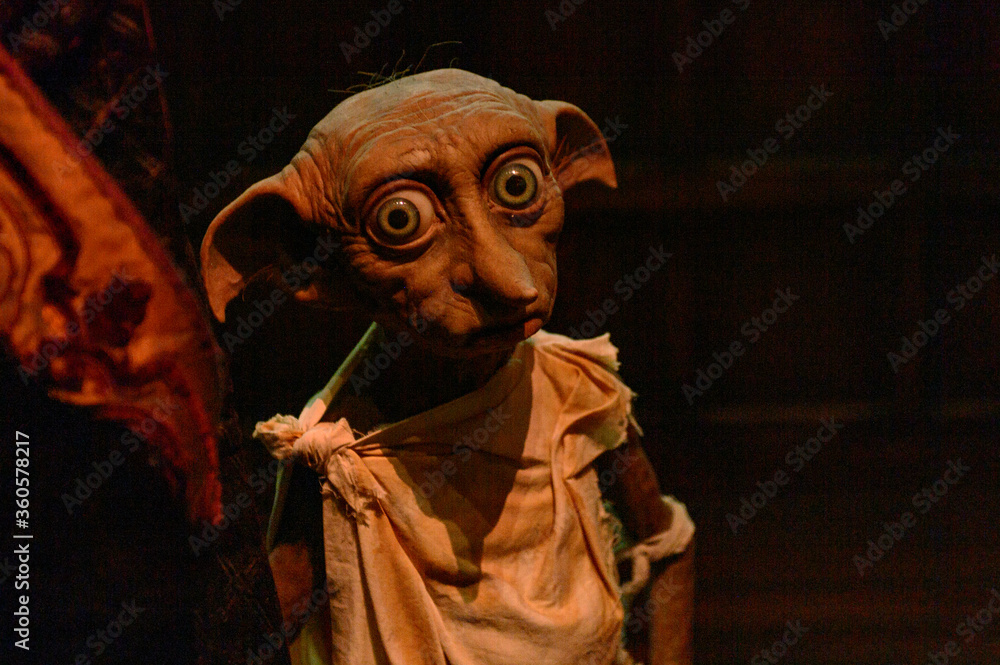 Naklejka premium MADRID, SPAIN - NOV 22, 2017: Dobby domestic elf, Wizarding world of Harry Poter experience in Madrid, Spain