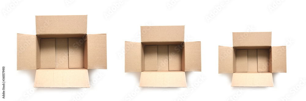 Parcel paper box isolated on white background Parcel paper box isolated on white background