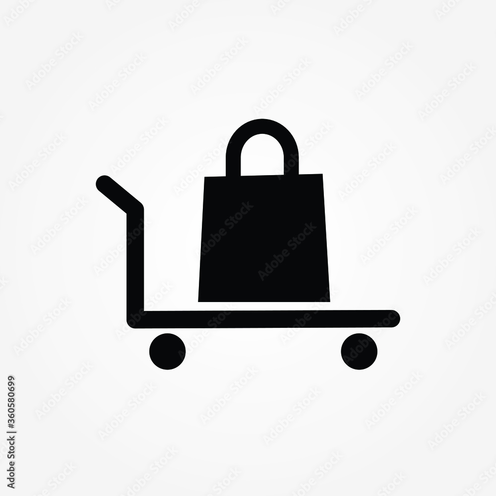Handcart shopping icon vector illustration Handcart shopping icon vector illustration