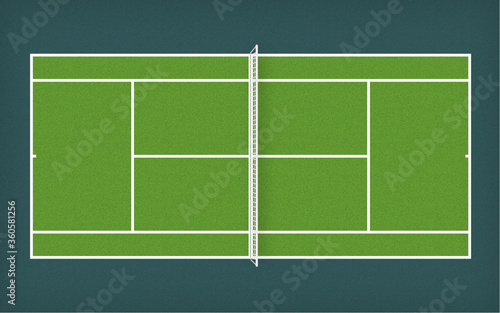 tennis court top view illustration