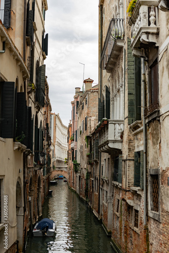 Canals of Venice during the day in high resolution, vertical