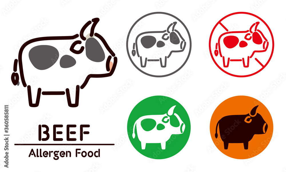 Beef icon / food allergy, allergen Beef icon / food allergy, allergen
