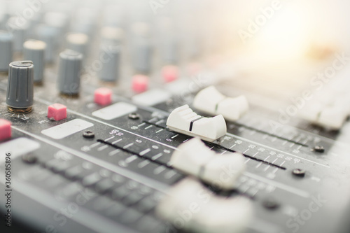 Fotografija Audio adjustment button equipment to recording studio