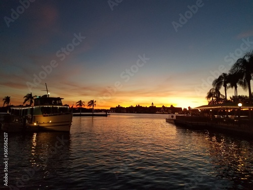 sunset on the sea