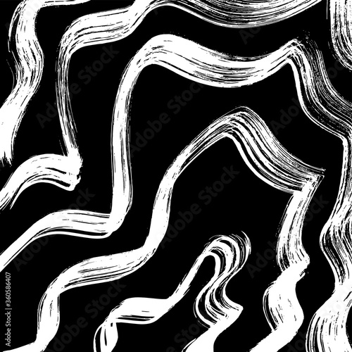 White and black vector. Grunge background. Abstract brush pattern.