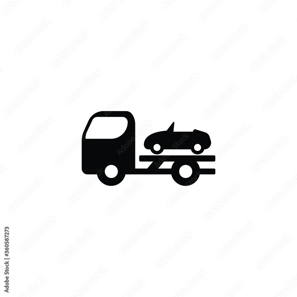 Car mover truck icon vector in trendy flat style isolated on white background