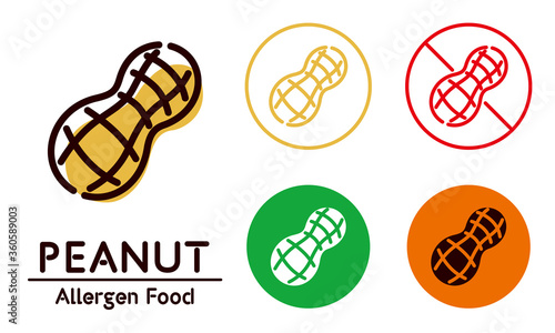 Peanuts icon / food allergy, allergen