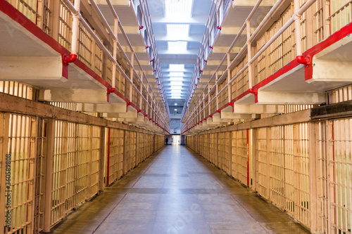 Alcatraz prison penitentiary interior cellblock
