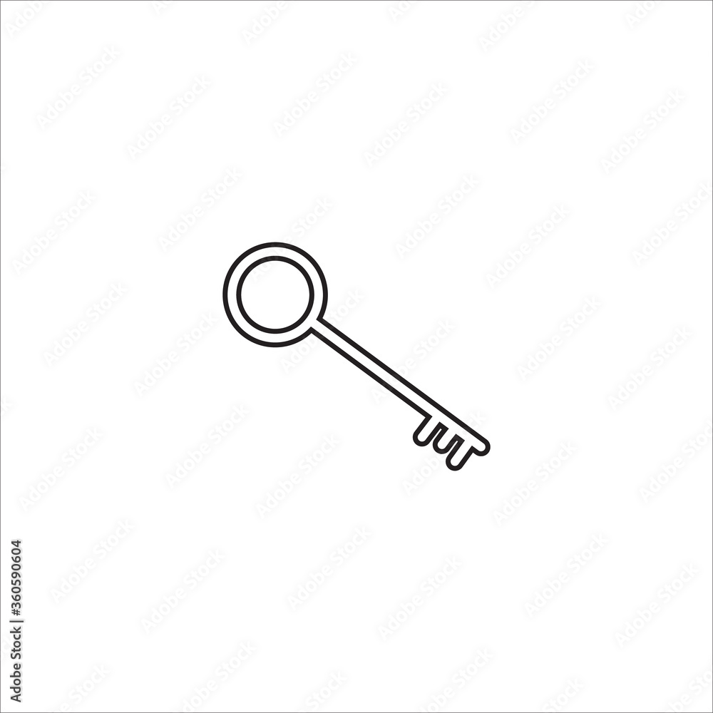 Key security line icon vector Key security line icon vector