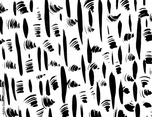 White and black vector. Grunge background. Abstract brush pattern.