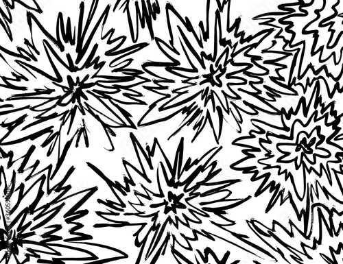 White and black vector. Grunge background. Abstract brush pattern.