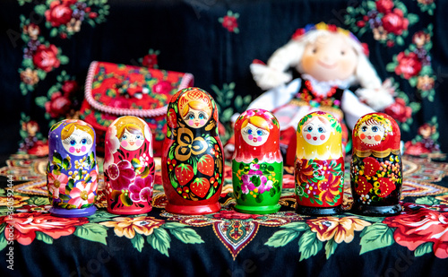 Babushka, Matrioshka Traditional handmade Polish & Russian Folk Doll. photo