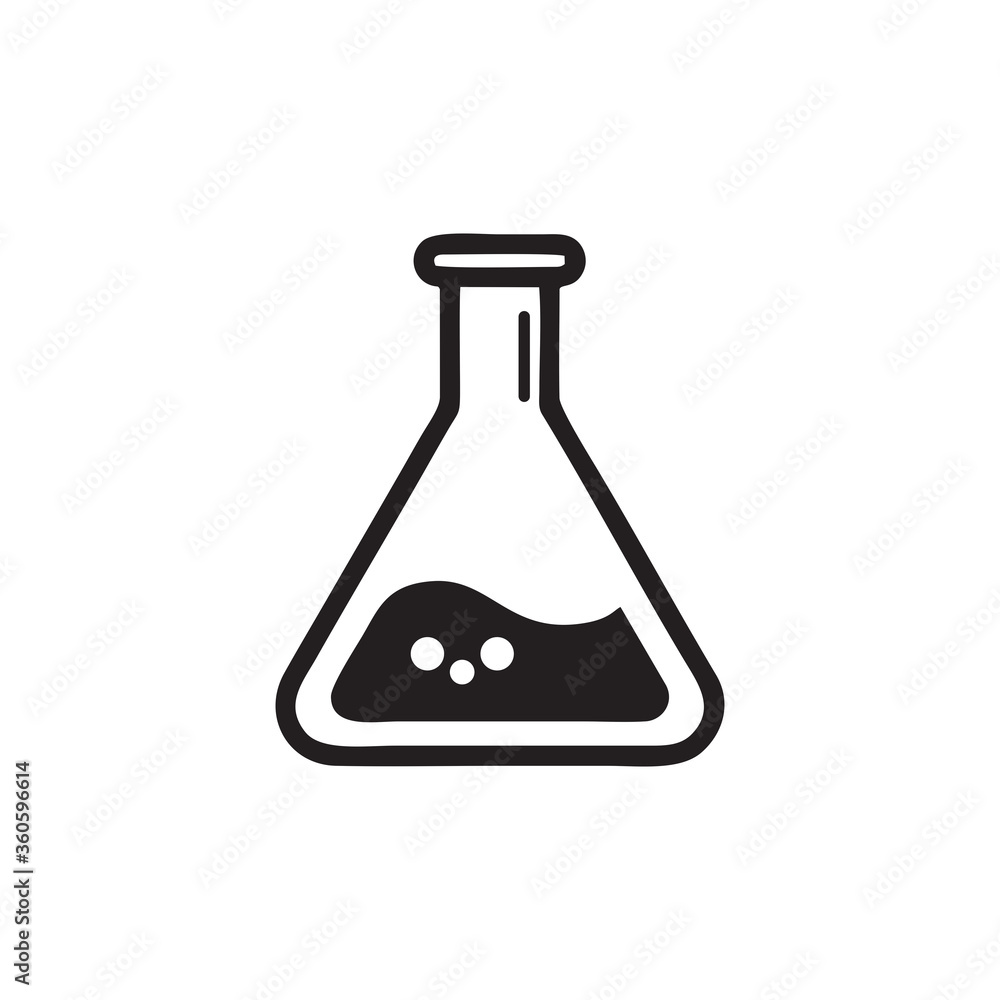 Erlenmeyer tube icon , Laboratory icon vector Erlenmeyer tube icon , Laboratory icon vector