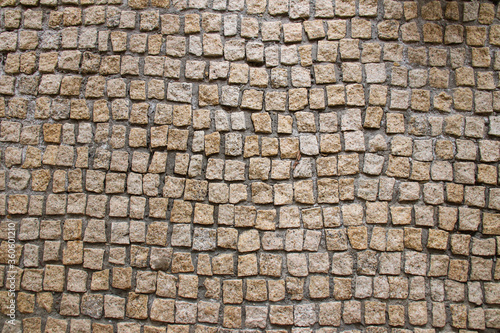 Roman style stone paved ground